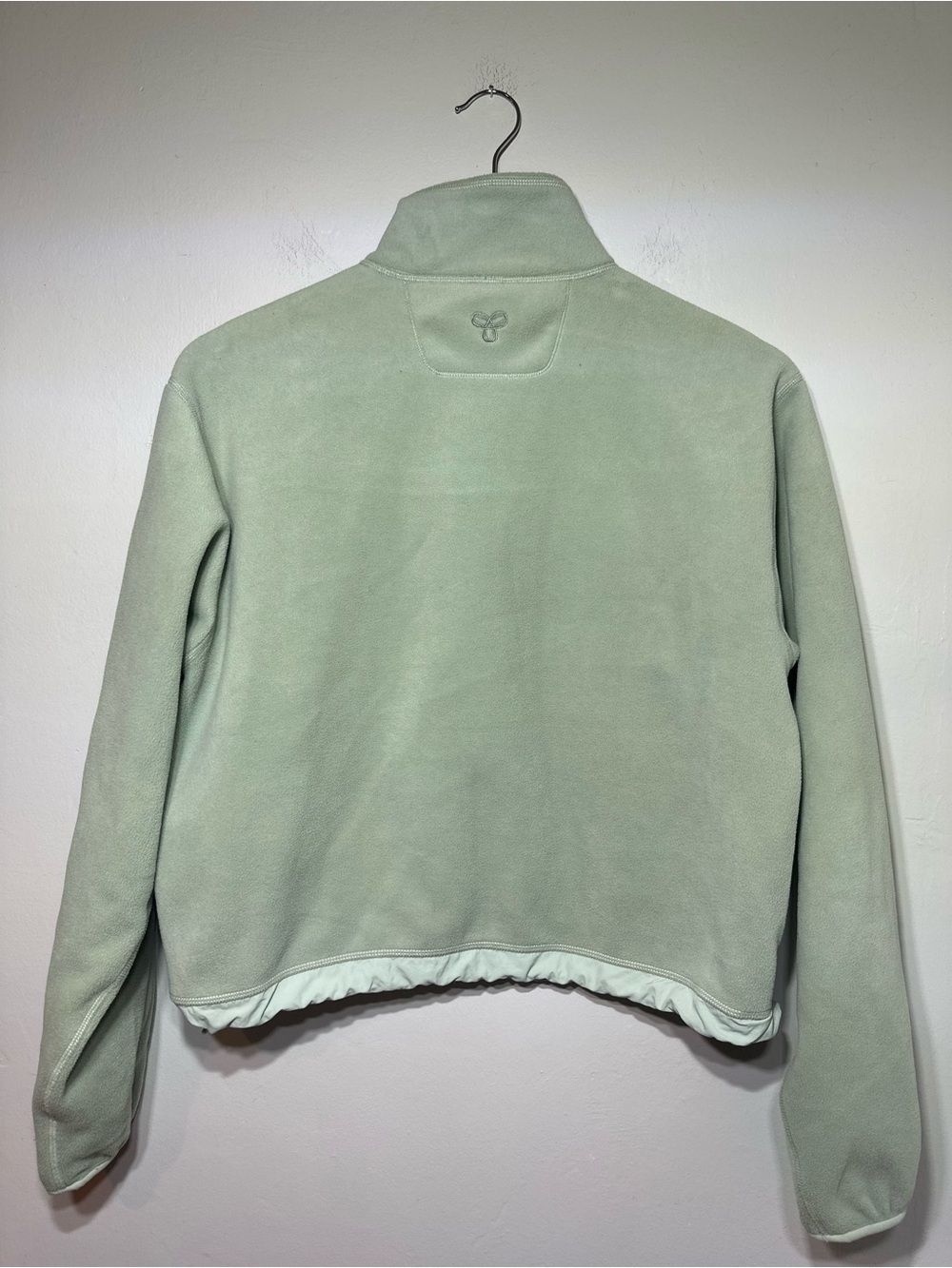Aritzia TNA SnoDay Polar Ridge Zip-Up Light Green Women's Crop Fleece Jacket S - Picture 4 of 8